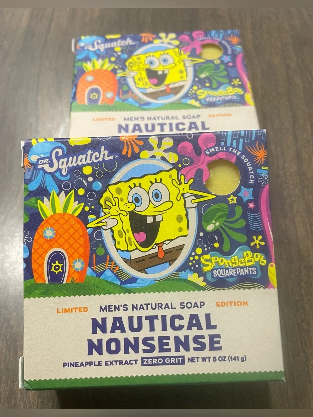 Dr. Squatch Men's NAUTICAL NONSENSE Spongebob Squarepants Natural Soap Bars (x2)